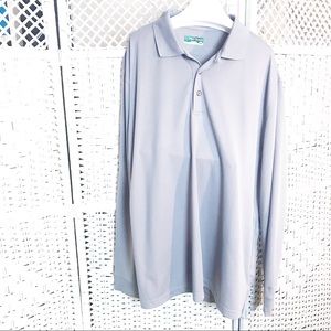 PRO TOUR COOL PLAY 2X Polo men gray LG Sleev shirt